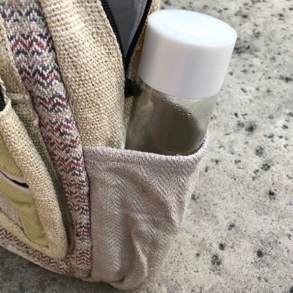 Beige hemp 100% pure hemp backpack - Picture 6 of 8